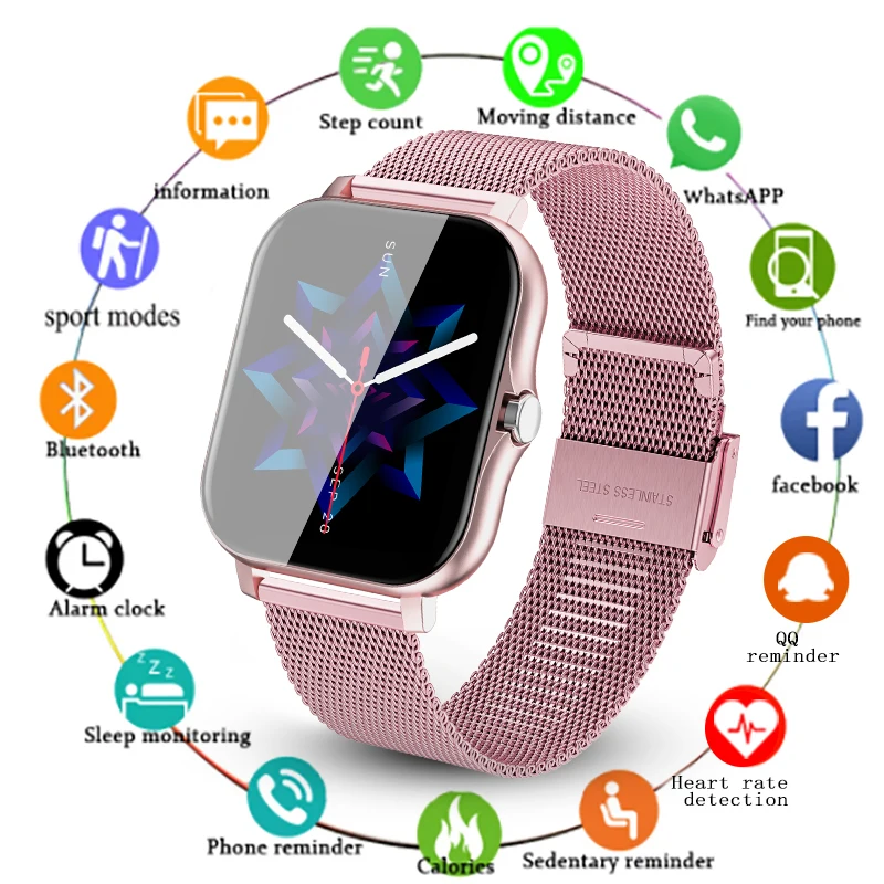 LIGE Full Touch Sport Smart Watch Men Women Heart Rate Fitness Tracker Bluetooth call Smartwatch wristwatch GTS 2 P8 plus watch