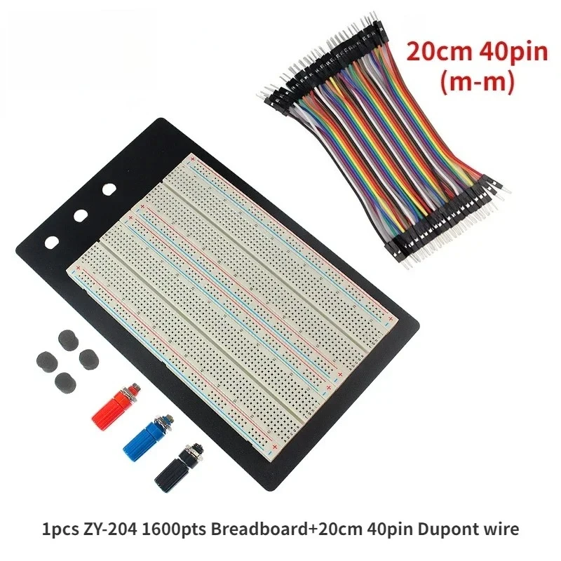 ZY-204 Dupont Draad Broodplank Kit 20 cm 20/40Pin Man Op Man Jumper Draden Broodplank Kabels Protoboard Connectors voor Arduino