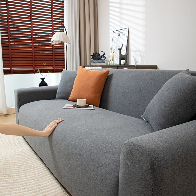 High Quality Velvet Fully Wrapped Elastic Sofa Cover  1/2/3/4 Seat Elastic Sofa Cover Dustproof Pet Scratch Resistant Sofa Cover