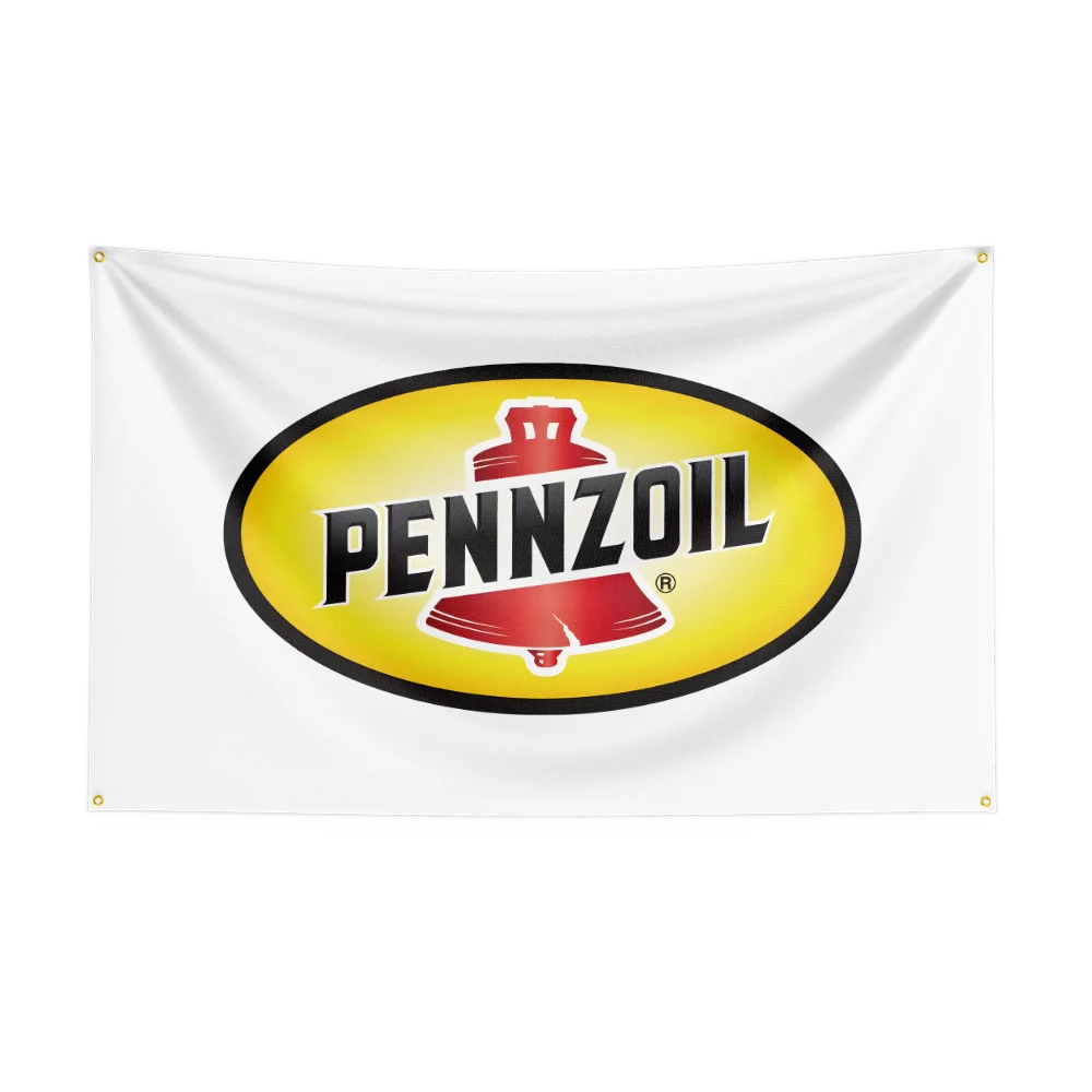 3x5 Ft P-Pennzoils Motor Car Oil Flag Motoring Racing Workshop Car Banners Tapestry Flag Outdoor For Decoration Engine Oil