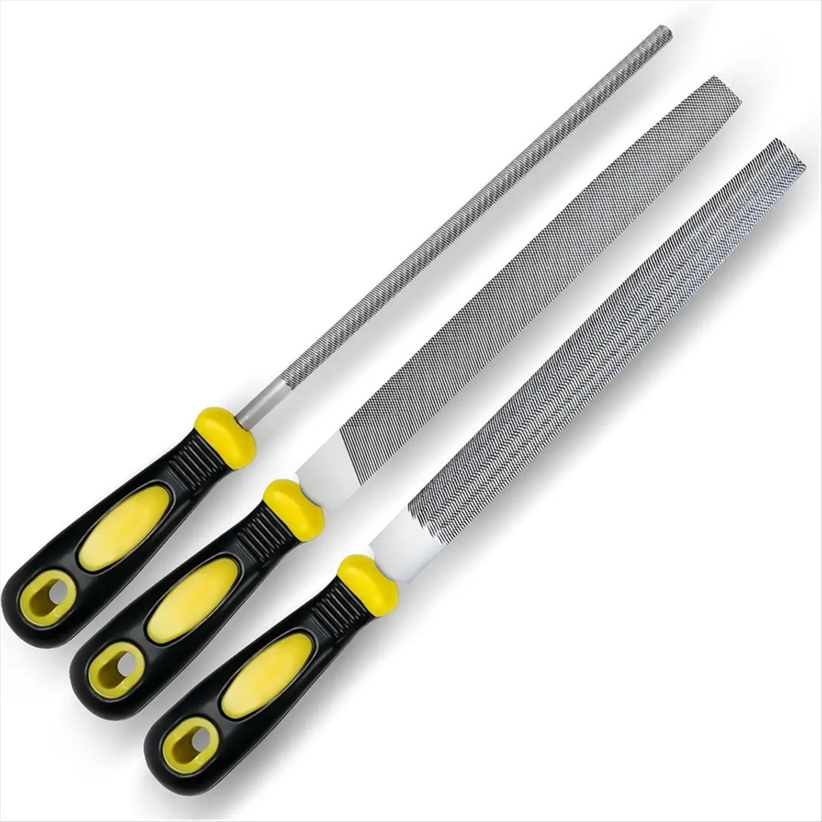 Budget-Friendly-3Pcs Metal File,8-in Professional High Carbon Steel Metal File,Includes Flat for Metal Wood Smoothing Shaping De