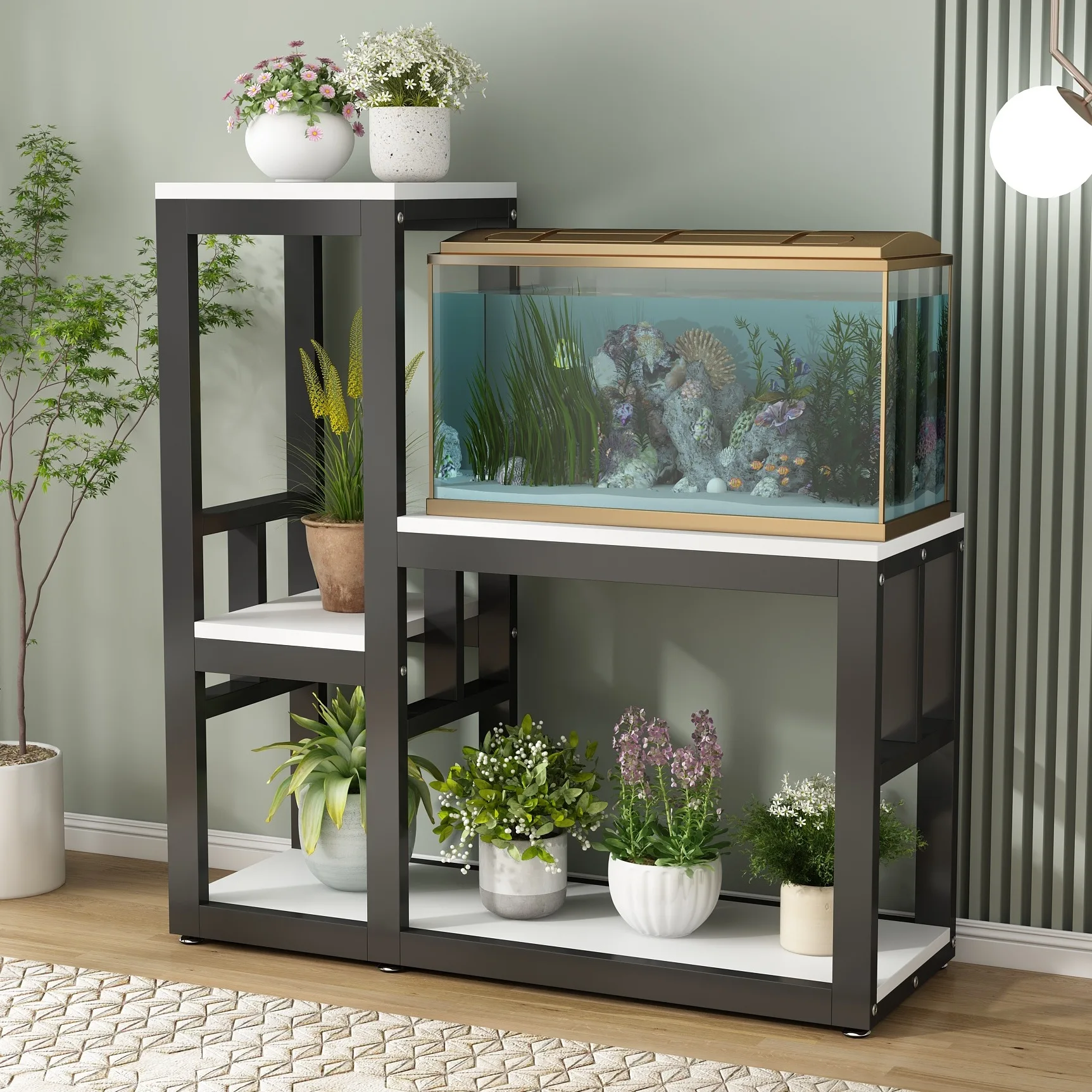 

Fish tank rack Multi layer combination fish tank base Bottom cabinet Household metal load