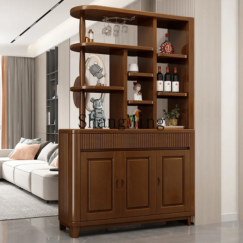 

FG solid wood partition cabinet living room entrance foyer entrance shoe cabinet