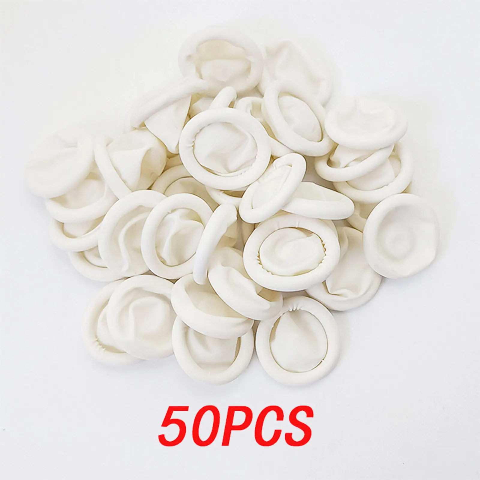 50個の使い捨てラテックス指サック、ダストフリー、パウダーフリー、時計ツールキットとして時計の修理とメンテナンスに適しています。