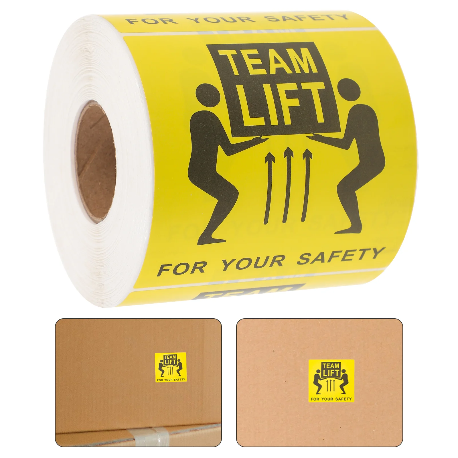 

500pcs Heavy Duty Warning Stickers 100x100mm Team Lift Labels Strong Adhesive Caution Signs Heavy Package Marking