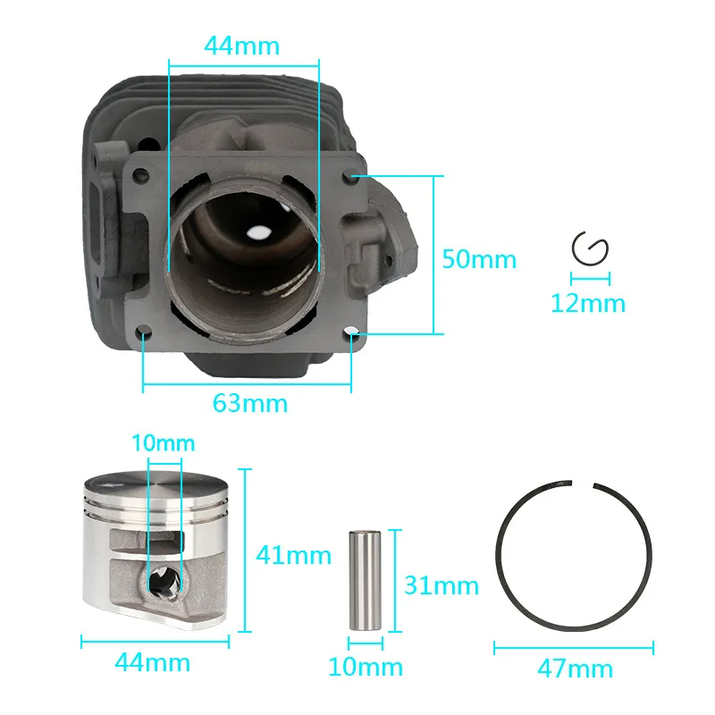 44.7mm Cylinder Piston Ring Kit Fit For St ihl MS261 G as Chainsaw, Garden Power Tool Replacement Spare Parts OEM 1141 020 1200