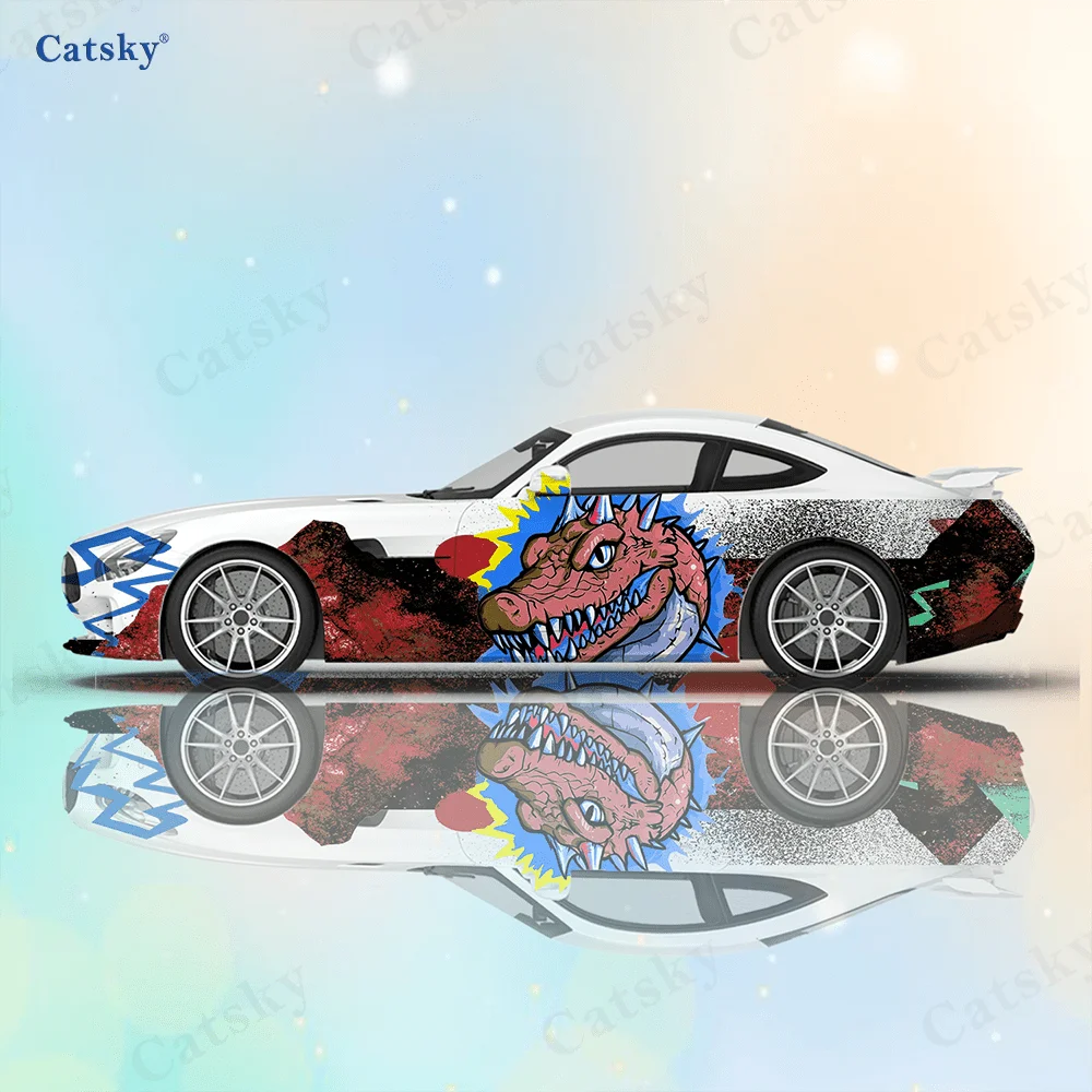 

Doodle Alligator Car Decals, Cool Vinyl Decal Car Graphics, DIY Body Stickers for Cars..car Vinyl Wraps