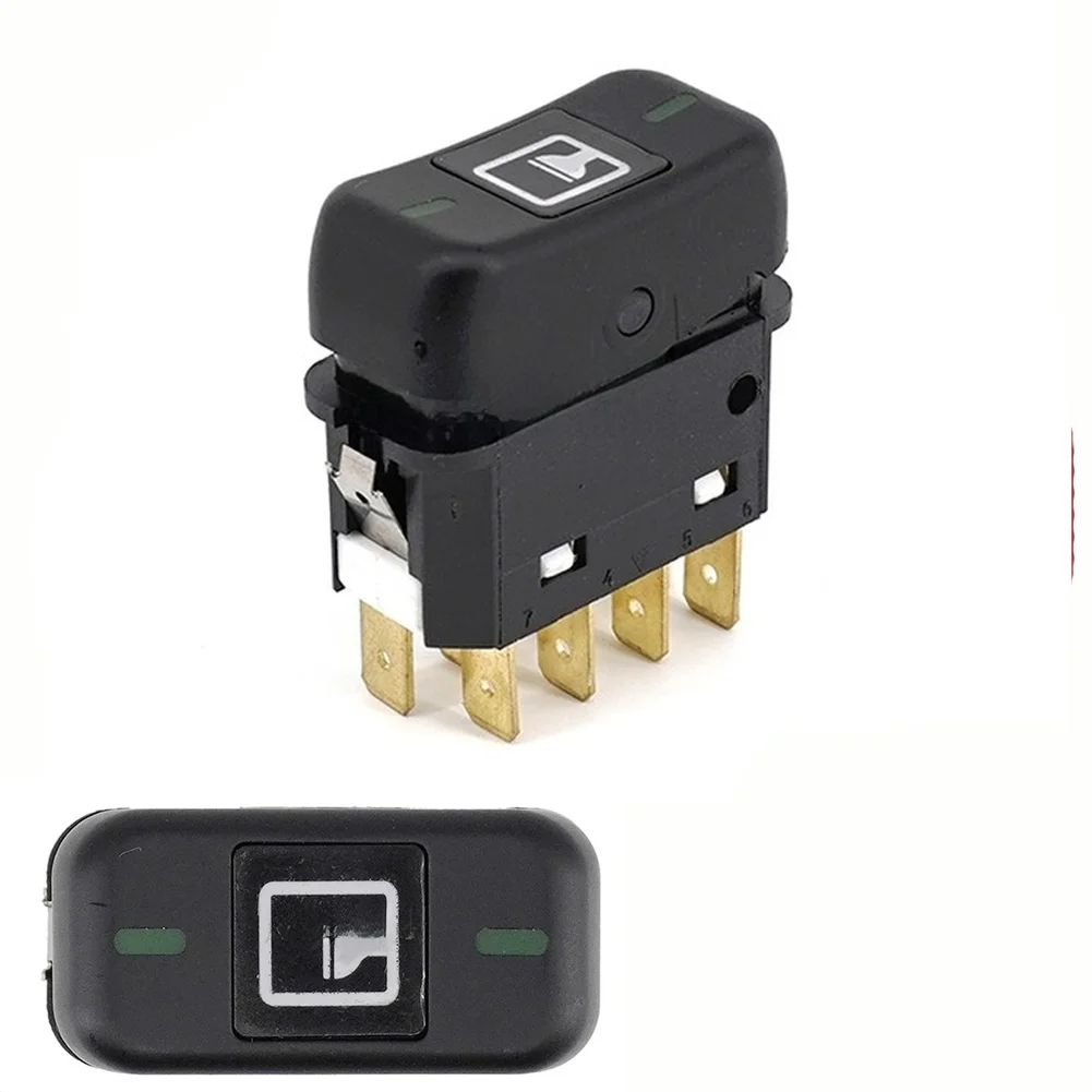 Interrupteur de lève-vitre électrique, interrupteur de voiture, lumière verte pour Mercedes, compatible avec matière plastique ABS 12V ZMN0025453207