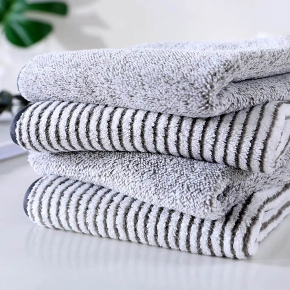 

2pcs Bamboo Charcoal Face Multi-Purpose Water Absorbent Soft Daily Washcloth Quick Dry Facial Towel Home Travel Small Square