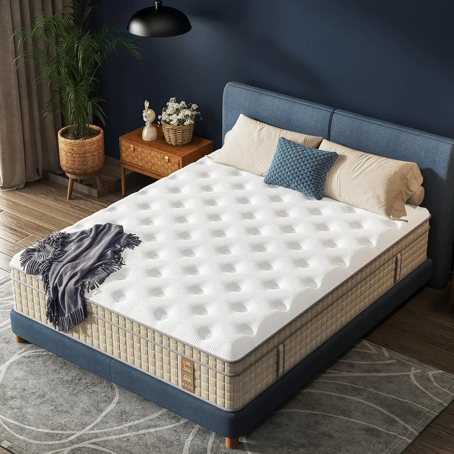 Queen Mattress - Luxury 14 Inch Queen Bed Mattress in a Box, with Pillow Top & Upgrade Pocket Spring Design for Strong Back