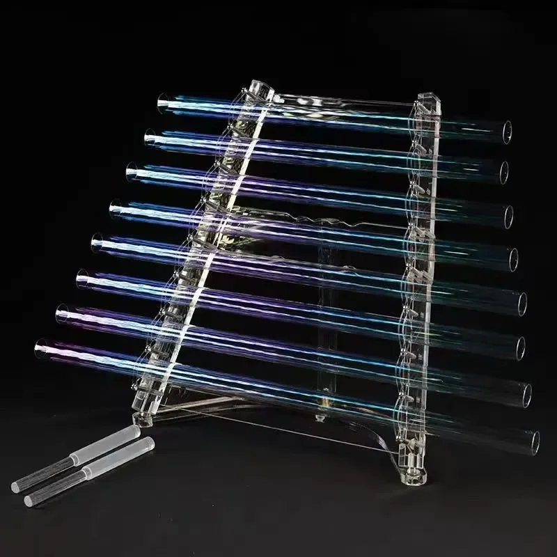 Handmade Crystal Singing Bowl Perfectly Toned Musical Instrument for Relaxation with Portable Case