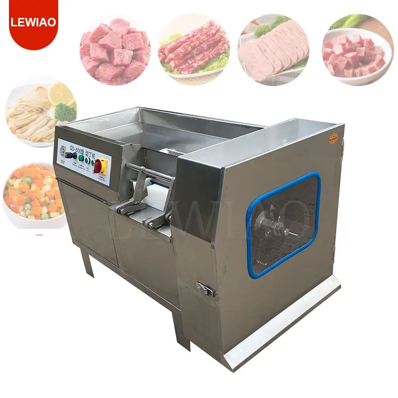 Automatic Goat Cube Meat Cutter Slicing Commercial Dicer Frozen Meat Beef Cutting Machine