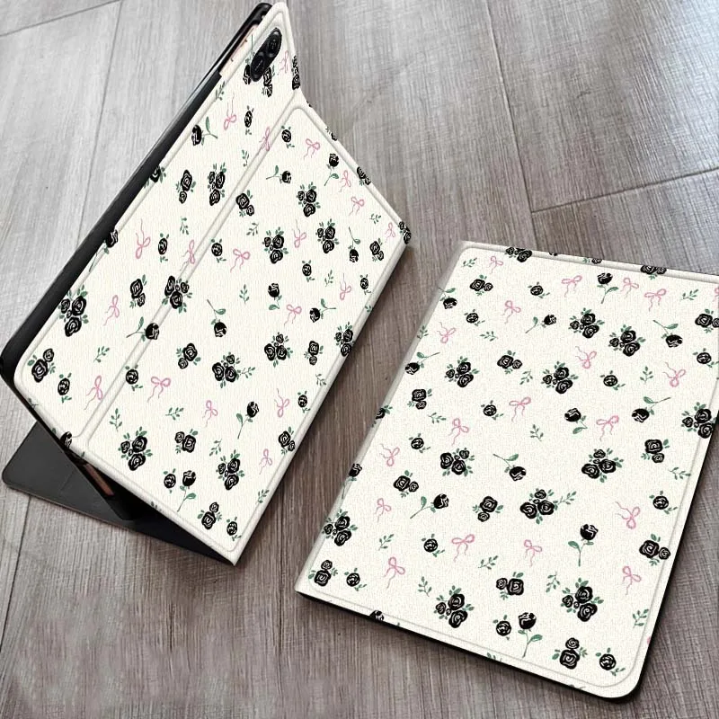

Retro Flower Creative Pattern For Huawei MediaPad MatePad M5 M6 11 12 X SE T10 T10s 2 C5e T5 Pro Lite Air 11.5 Inch Tablet Case