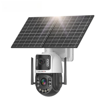 LS VISION 20W Outdoor Solar CCTV Camera 4MP Dual Lens 50X Zoom Waterproof Battery PTZ 24/7 Surveillance 20W Network Camera