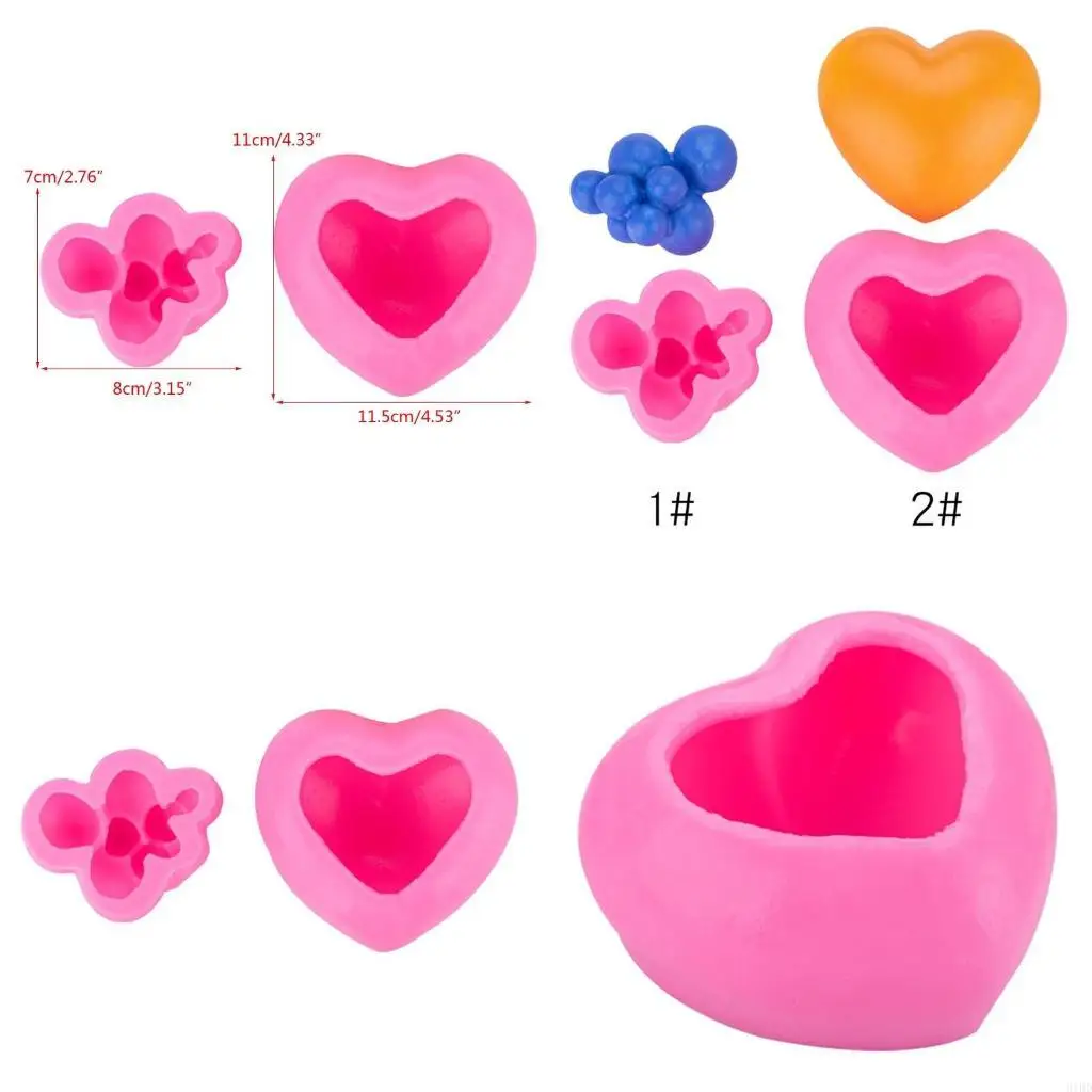 

Силиконовая форма в форме облака в форме сердца, форма для мыла, свечей, помадки, торта, инструмент для украшения DIY шоколадных