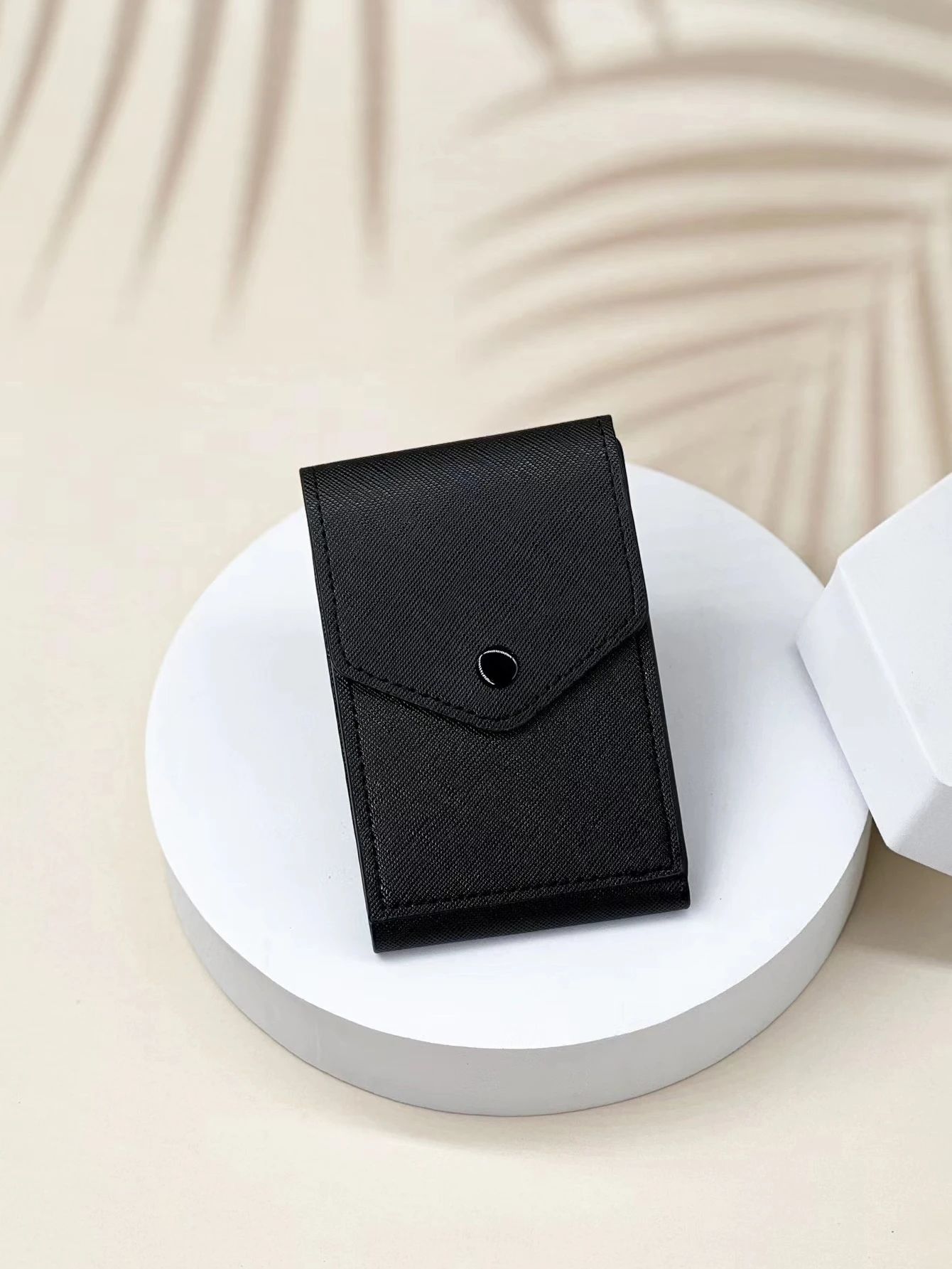 Creative Tri-Fold Buckle PU Leather Wallet - Stylish Short Multi-Card Holder with Large Capacity for Coins, Business Cards