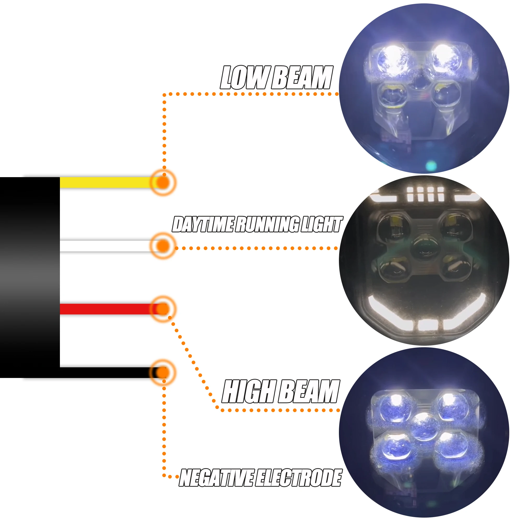 For Husqvarna LED Headlight Wick TE FC FE TC 125 300i 250 300 450 701 Enduro DirtBike Off-Road Racing HeadLamp Modification Part