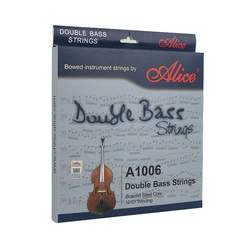 Alice A1006 Double Bass Strings 4-Strings Braided Steel Core Ni-Cr Winding For Concert Double Bass Accessories