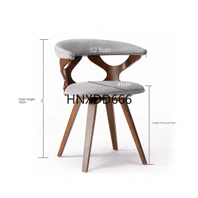 360 Degree Rotation Chair Kitchen Dining Chairs Living Room Bedroom Nordic Modern Solid Wood Chair with Fabric Cushion Seat