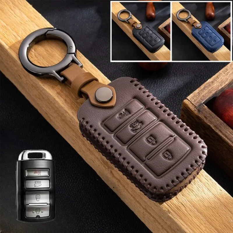 

A + натуральная кожа пульт дистанционного управления смарт-брелок чехол-держатель брелок для Kia Cadenza