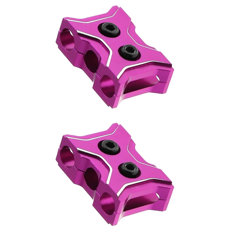 Eco-Friendly-2X Aluminum Alloy ESC Motor Cable Manager Wire Fixed Clamp Buckle Prevent Tangled Line Clip Tool Purple