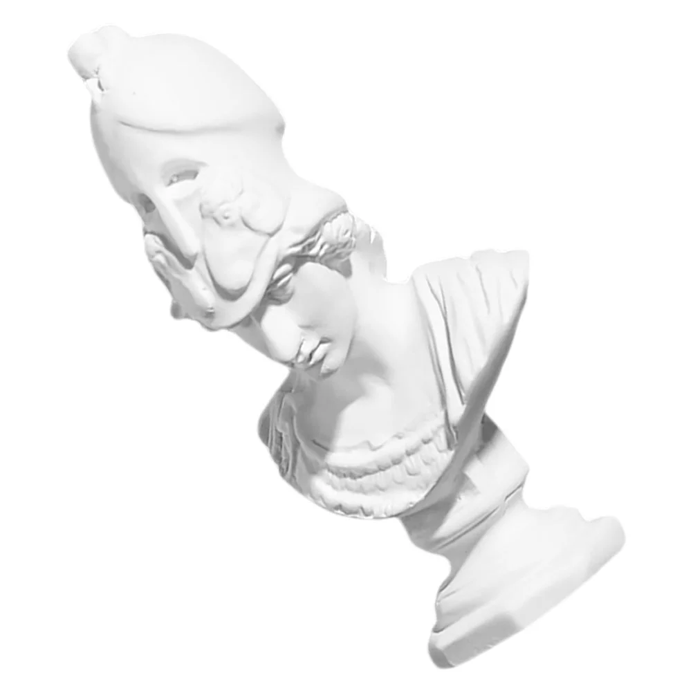 Athena Plaster Sculpture Resin Decor Music and Poetry Statue Bust Head Mini Home Greek Mythology Classical