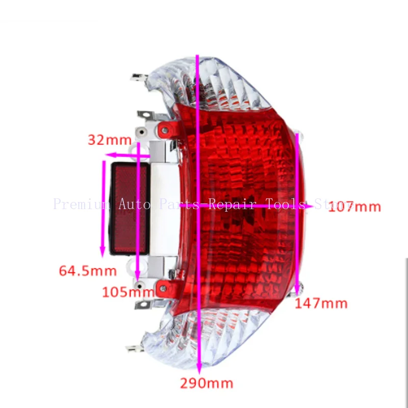 Motorcycle Gy6 Scooter 50cc Rear Tail Light Cover LED Turn Signal Indicator Lamp Lampshade for CHINESE TAOTAO SUNNY