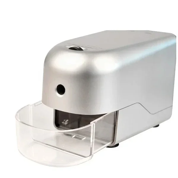 Heavy Duty Electric Pencil Sharpener 8-12mm Plastic Spiral Blade Adapter Classic School Office Design Stationery