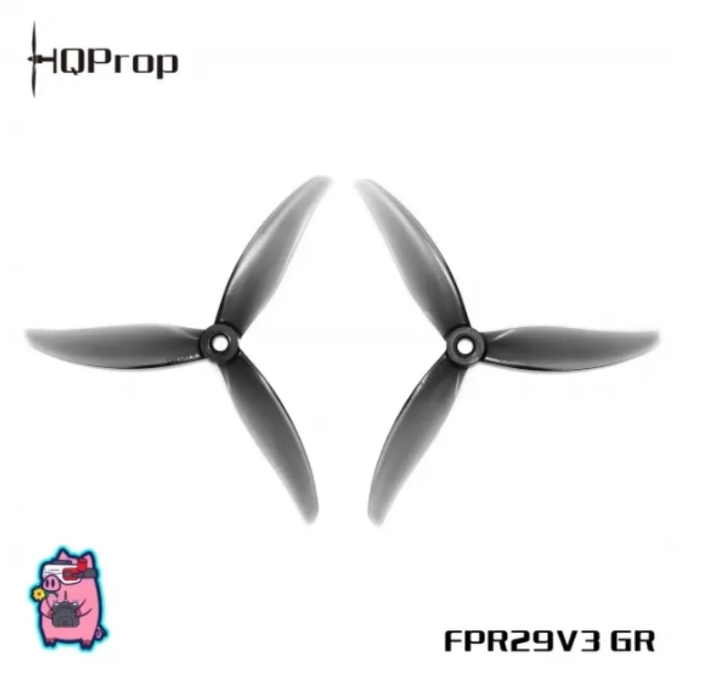 HQProp R29V3 FPV Propellers 5.1x2.9 3-Blade PC Props, 2CW+2CCW 2 Pairs 5mm Shaft for 5 Inch FPV Racing