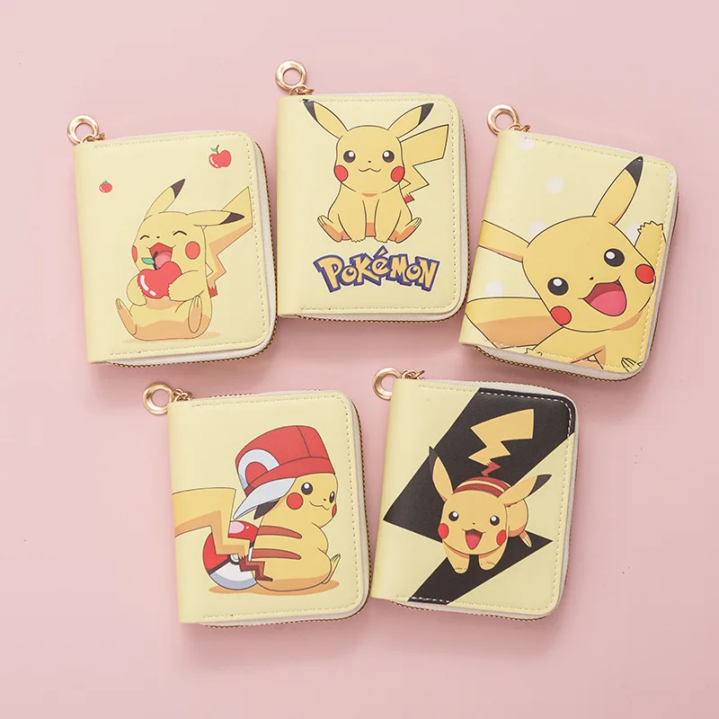 Pikachu Wallet Card Holder Cartoon Anime Girls Wallet Gift Anime Pokemon