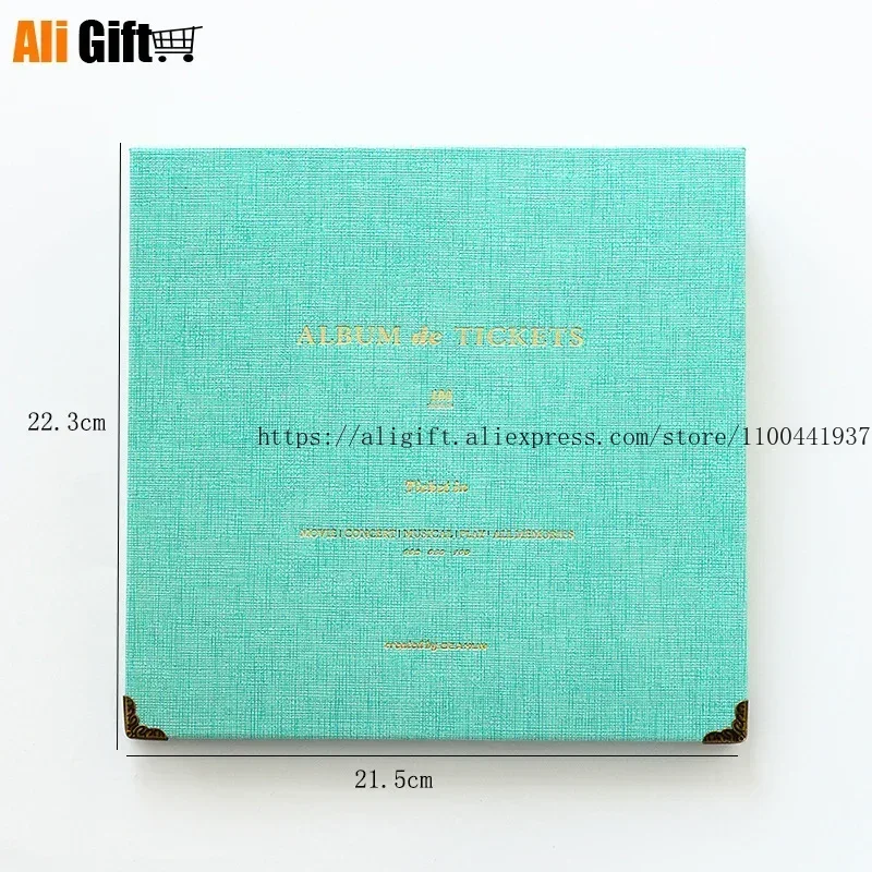 Handmade PU Leather DIY Album for Concert Tickets Collection Money Paper Movie Travel Craft Fashion Design