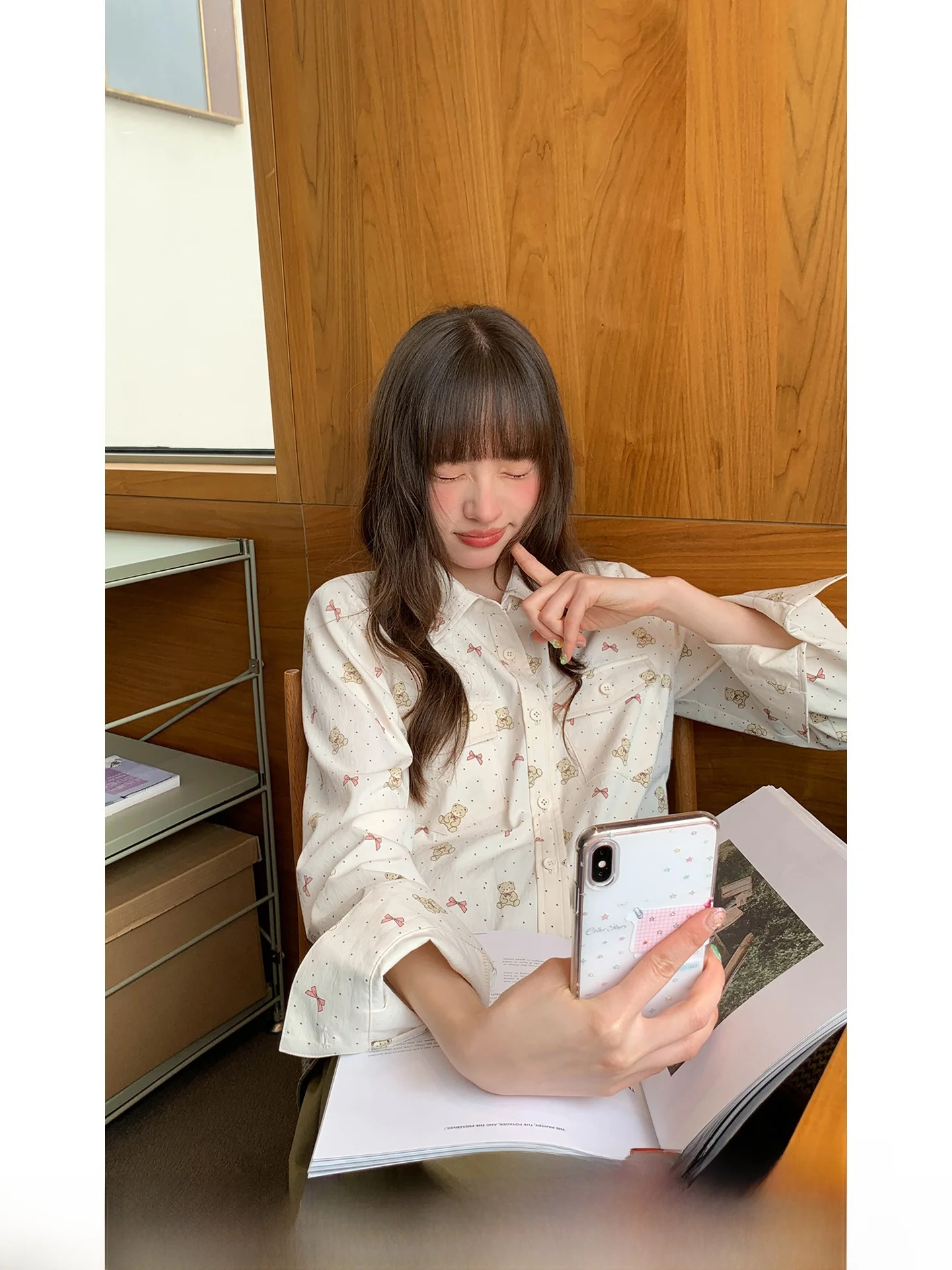 

Женское осеннее пальто с принтом «Hello Bear Knot» Long Sve irt, новое женское дизайнерское пальто, повседневное пальто для поездок на работу