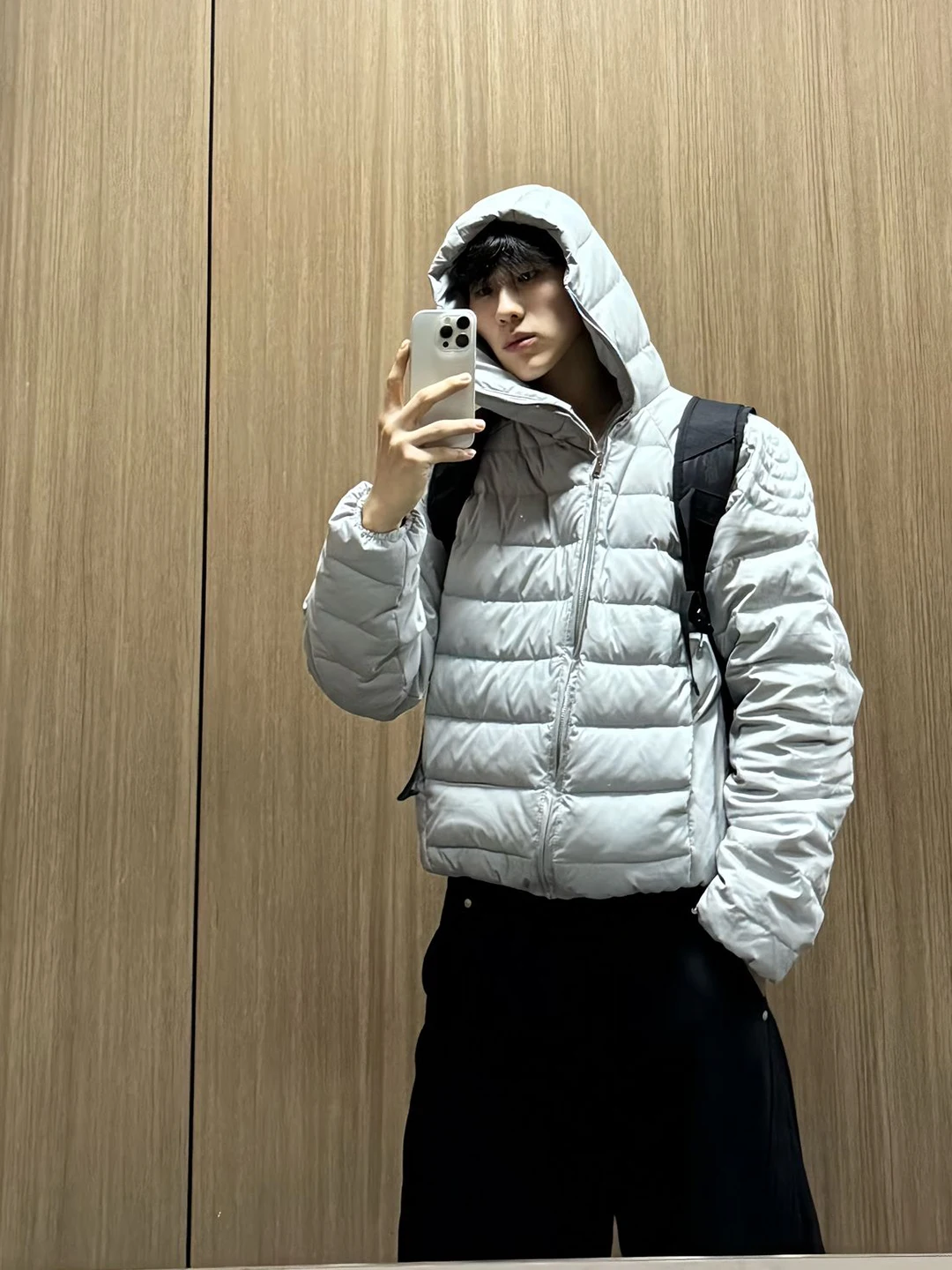 

Мужская зимняя теплая куртка-пуховик цвета хаки с ребристым дизайном, на молнии, с капюшоном, в американском стиле, утепленная, из хлопка