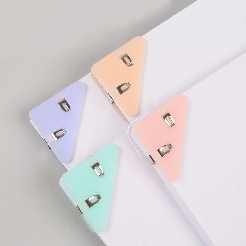 5 clip triangolari creative per fatture, clip per raccoglitori angolari in carta per libri, per scaffali da scrivania, cancelleria per ufficio, organizer da tavolo