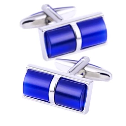 KFLK jewelry shirt cufflinks for mens Brand Blue Cuff link Wholesale Button Male High Quality Luxury Wedding Groom guests