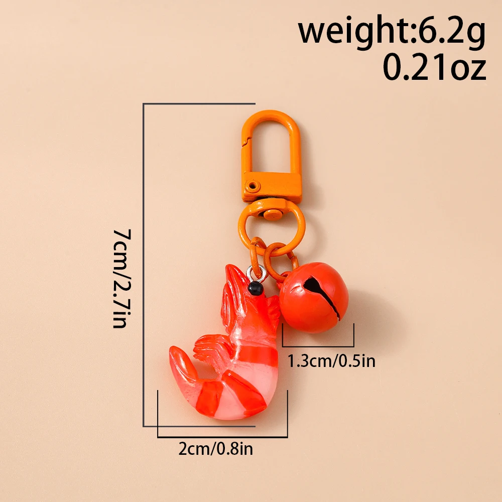 Aihua راتينج لطيف محاكاة الروبيان سلاسل المفاتيح كيرينغ للنساء الرجال الإبداعية حقيبة سيارة مفتاح Airpods صندوق مجوهرات الاطفال اللعب