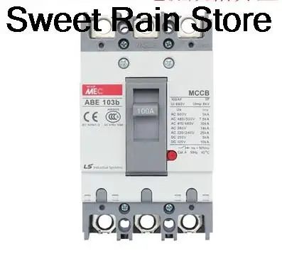 LS electrogenesis molded case circuit breakers ABE - 103 - b 3 p air switch three-phase ABE103B / 100 a