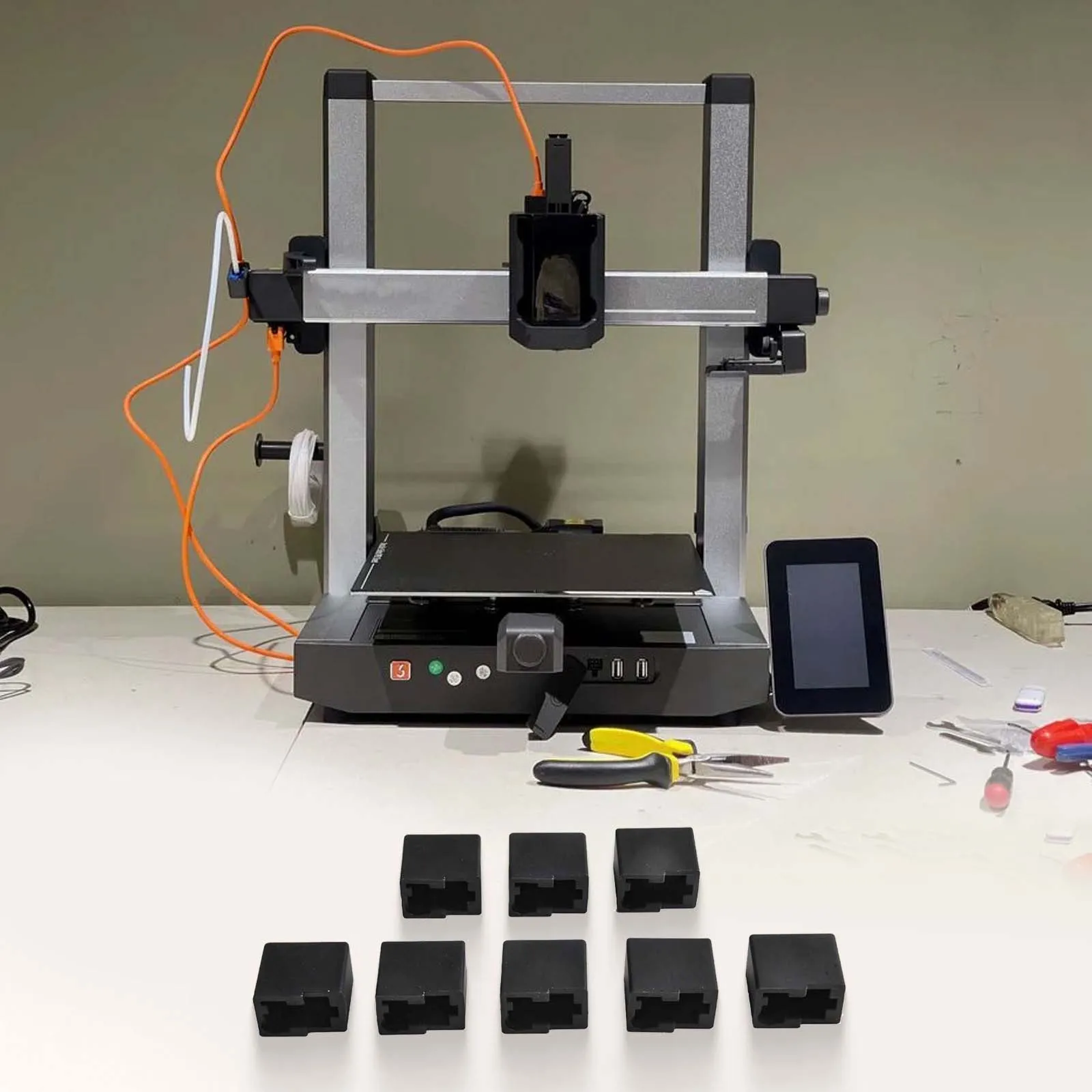 

Silicone Insulation Sleeves for Your For Anycubic For Kobra 3 Printer's Heater Blocks Pack of 8 Reliable Protection