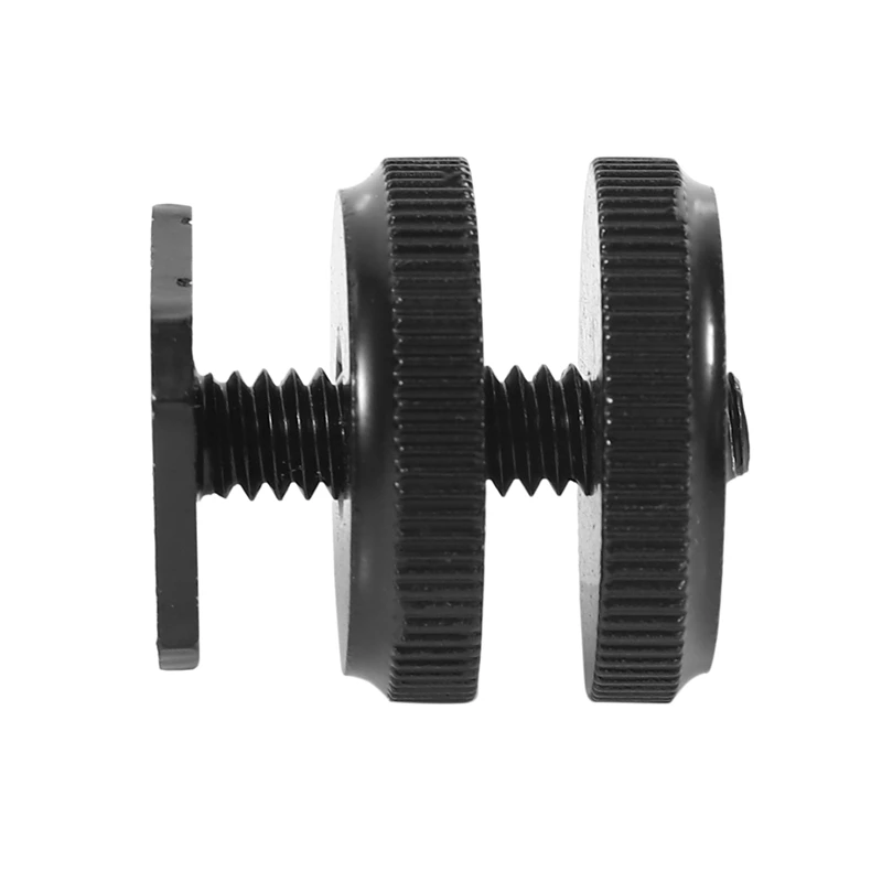 1/4 Inch-20 Hot Shoe Mount Adapter Tripod Screw To Flash Hot Shoe For DSLR Camera Rig(2 Packs)