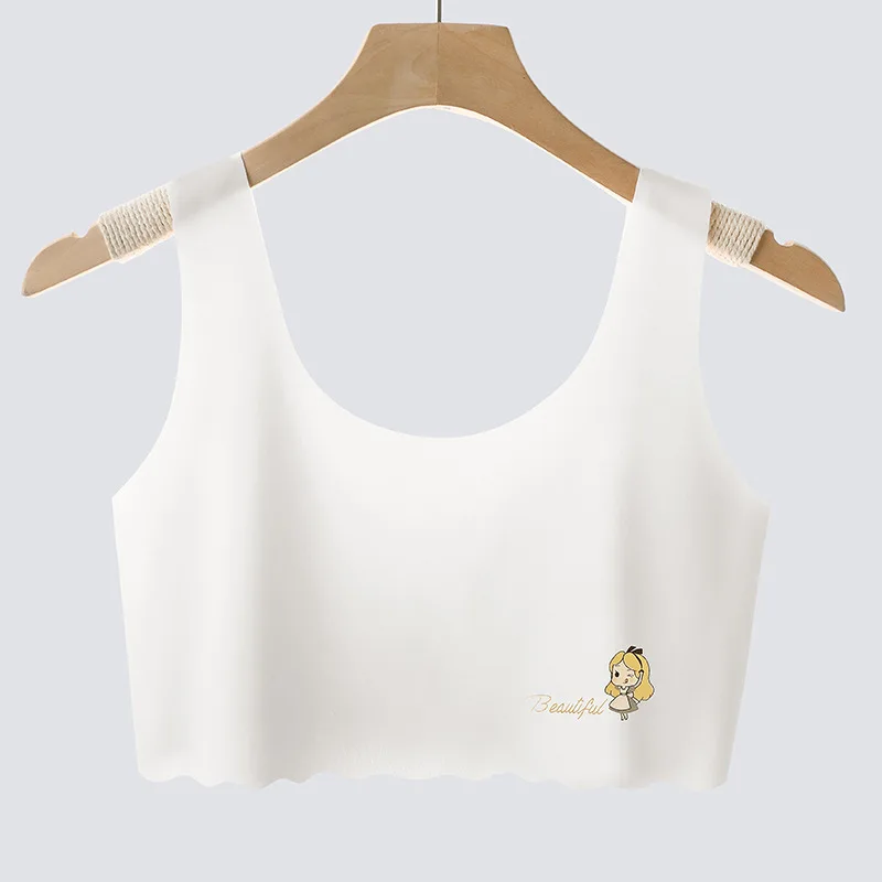 الصدرية للفتيات المراهقات جديد طالب فتاة فترة التنمية الصدرية لا حلقة الصلب فتاة الرياضة صديرية دائرية بلون التدريب الصدرية M-XL