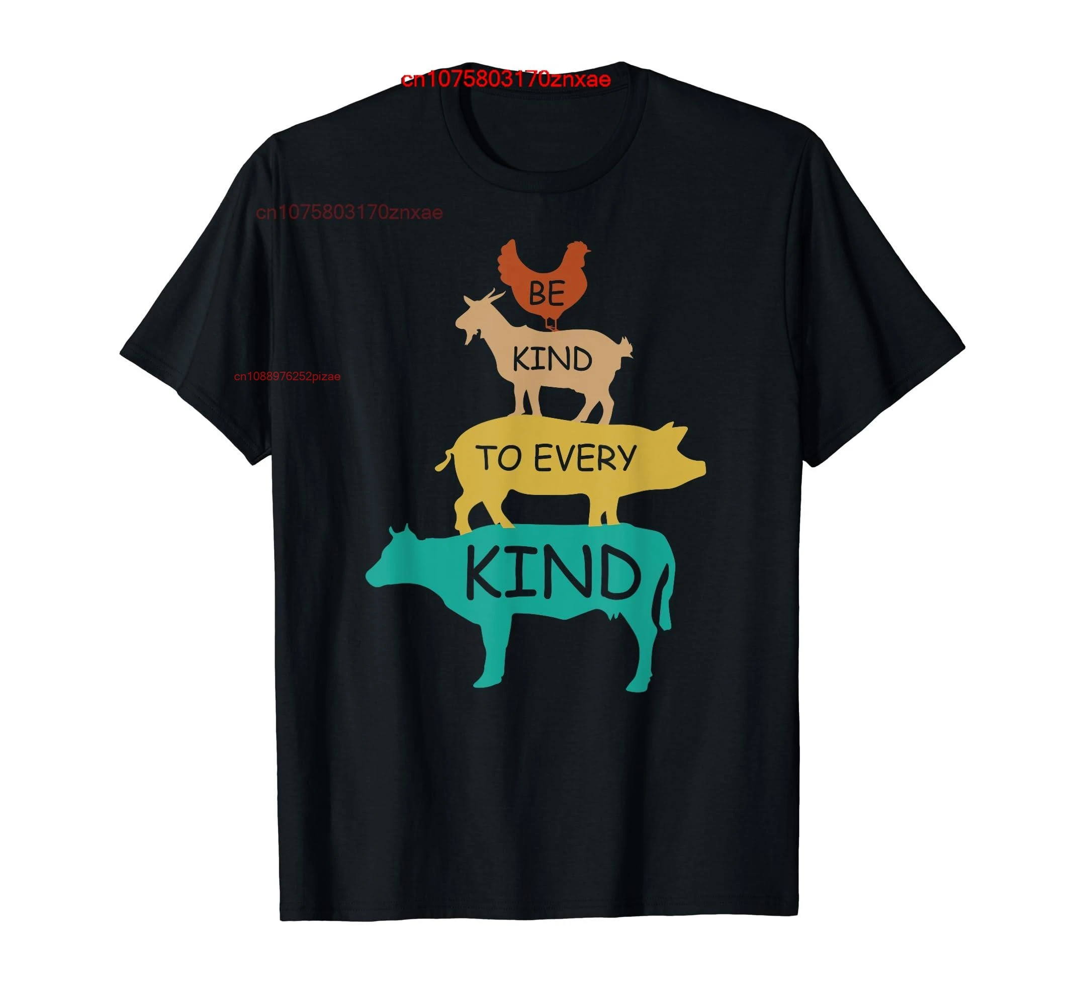 100% Cotton Be Kind To Every Kind Retro Vintage Funny Vegetarian Vegan T-Shirt MEN WOMEN UNISEX T Shirts Size S-6XL