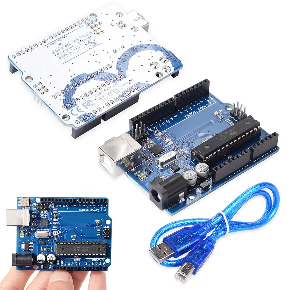 Development Board for UNO R3 ATMEGA328P CH340 / ATEGA16U2 Compatible For Arduino with Cable