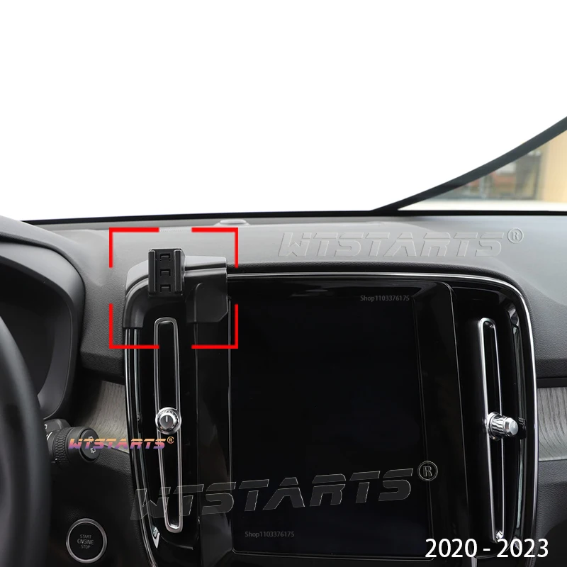 Car Phone Holder GPS Navigation For Volvo XC40 2020-2023 Adjustable Rotating Phone Holder Base Car Interior Accessories