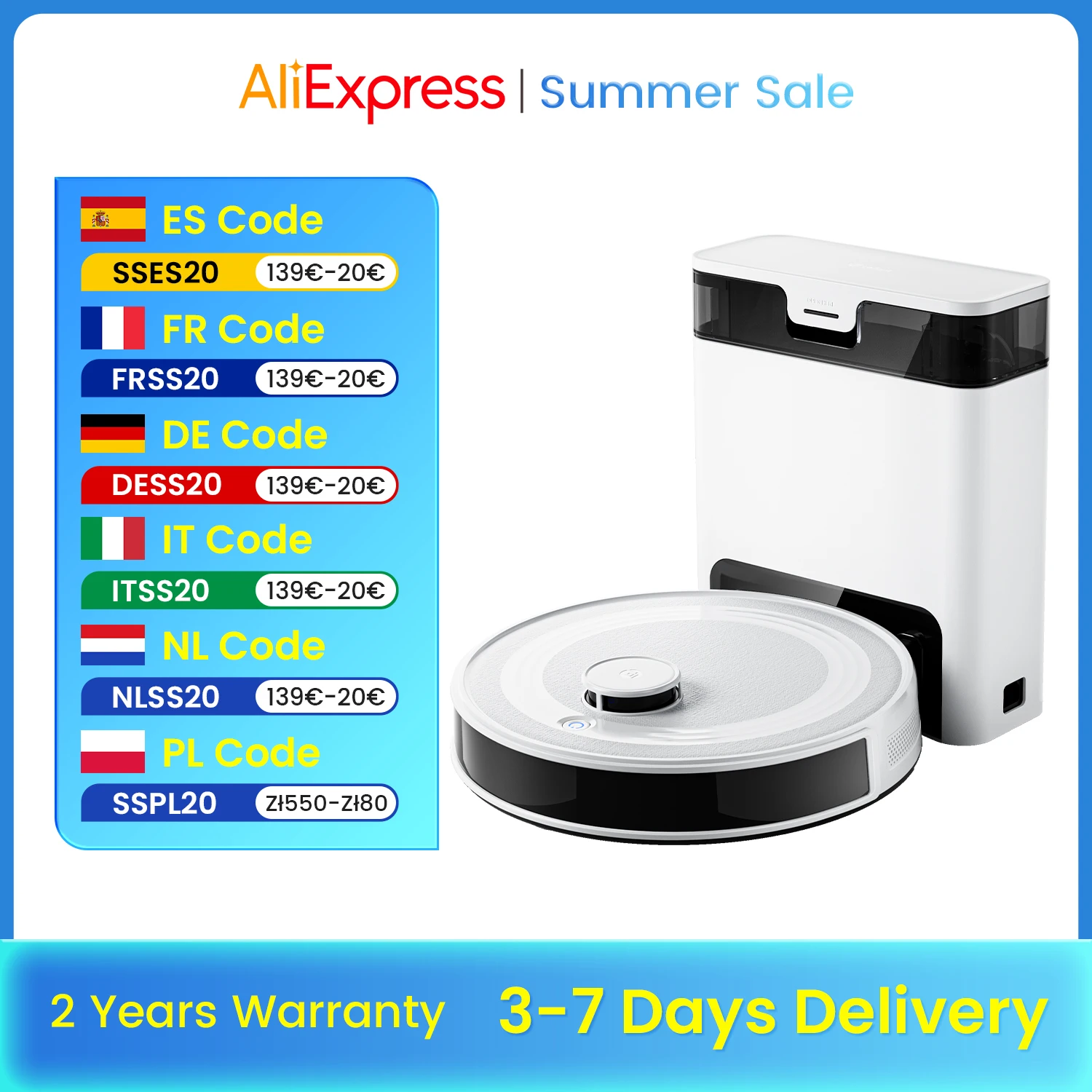 Lefant M2Pro Robot Vacuum with Mop,Self-Emptying, 5500Pa , DTOF Laser Navigation, PSD Obstacle Avoidance, Wi-fi/Alexa Control