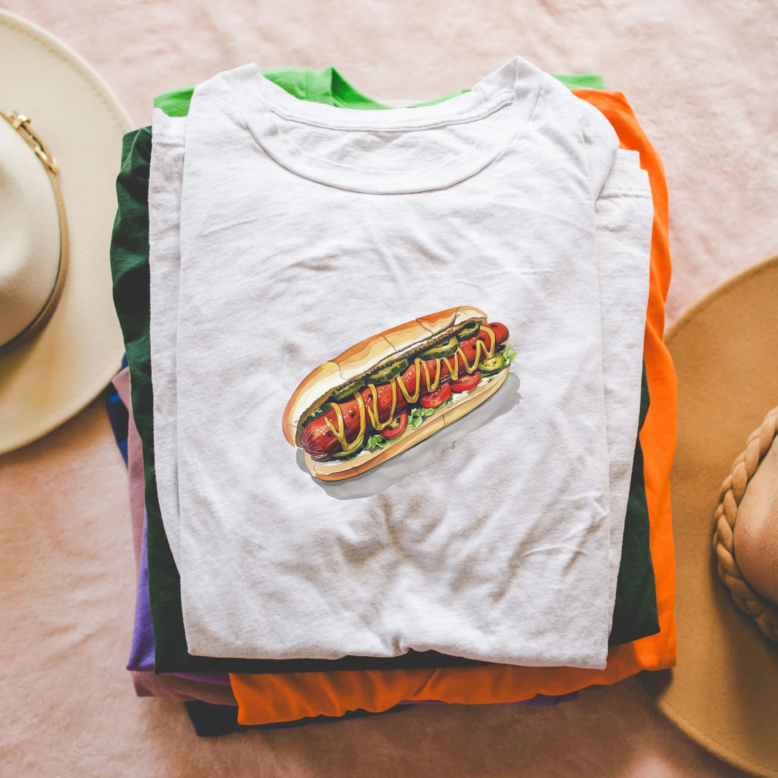 Camiseta de Hot Dog, comida divertida y fresca para niños, concurso para comer Retro Vintage