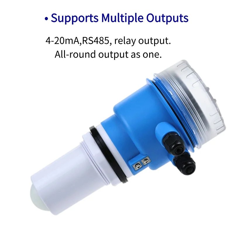 DC24V Sensor Ketinggian Air Radar Non-kontak untuk Cairan Tangki Partikel Padat Pengukur Tingkat Radar PTFE Meteran Tingkat Ultrasonik