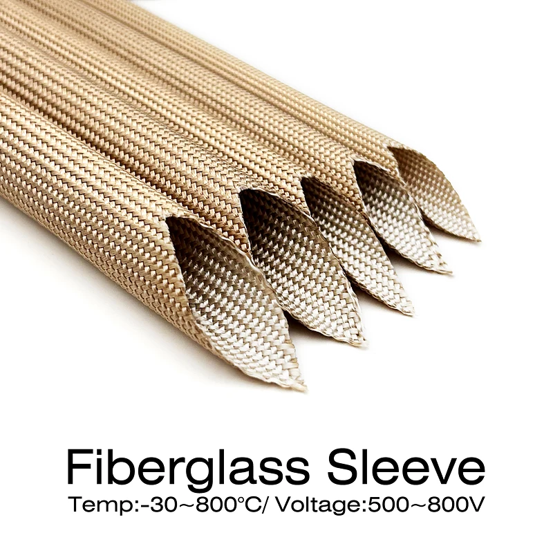 Fiberglass Tube ID 2.5~20 mm Cable Sleeve Soft Chemical Fiber Glass Wire Alkali Free Fiber Braided Insulation Against Electric