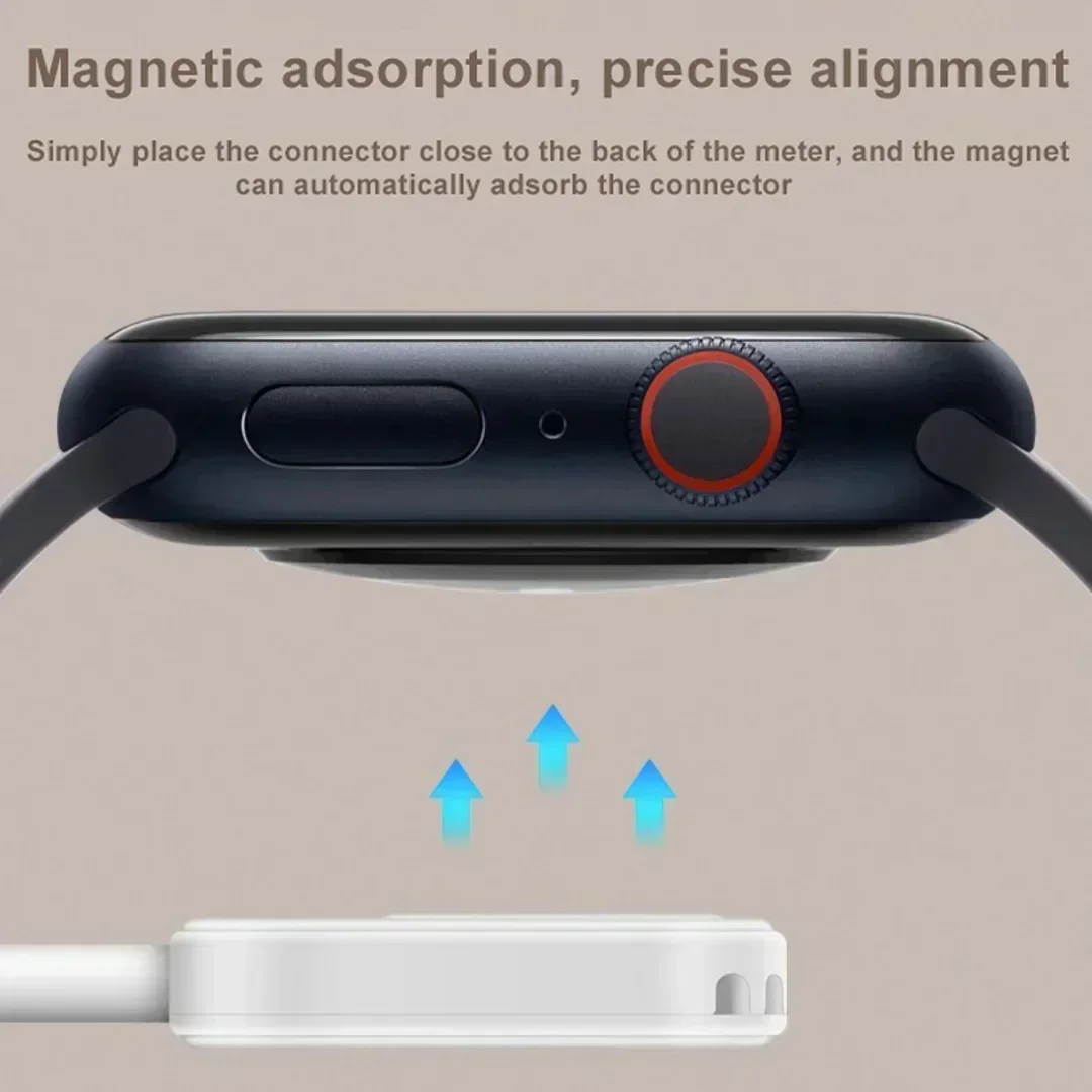 VIKEFON Magnetyczna bezprzewodowa szybka ładowarka do Apple Watch serii 9 8 7 6 SE Typ C Do iPhone\'a Ładowarka do iWatch Series 6 5