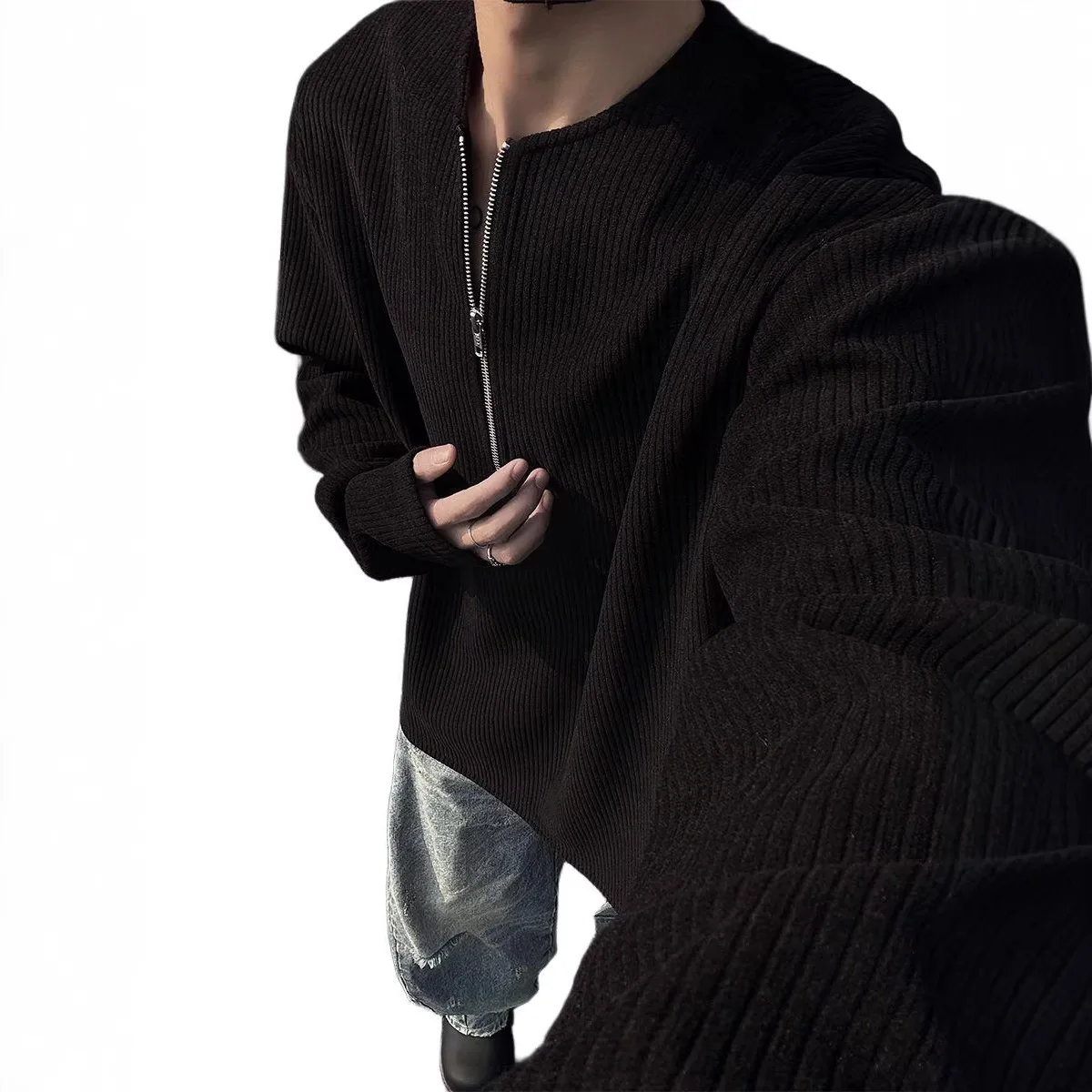 Fashion Half-Zip T-Shirts Men 2026 Spring Autumn New Long Sleeve Handsome Base Shirts Male Loose Comfort Solid Color Simple Tees