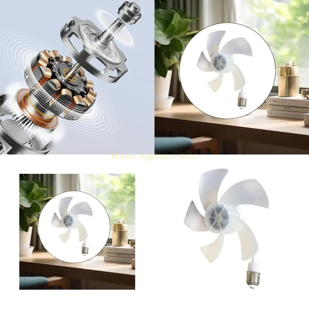 

D0AB Практический вентилятор Light Light Plastic E27 Светодиодный фанат лампы идеально подходит для коммерческого использования